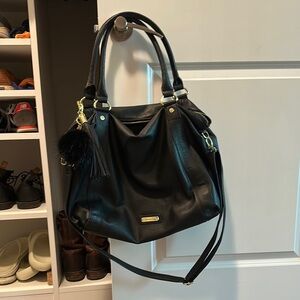 Steve Madden Black Leather Tote Bag